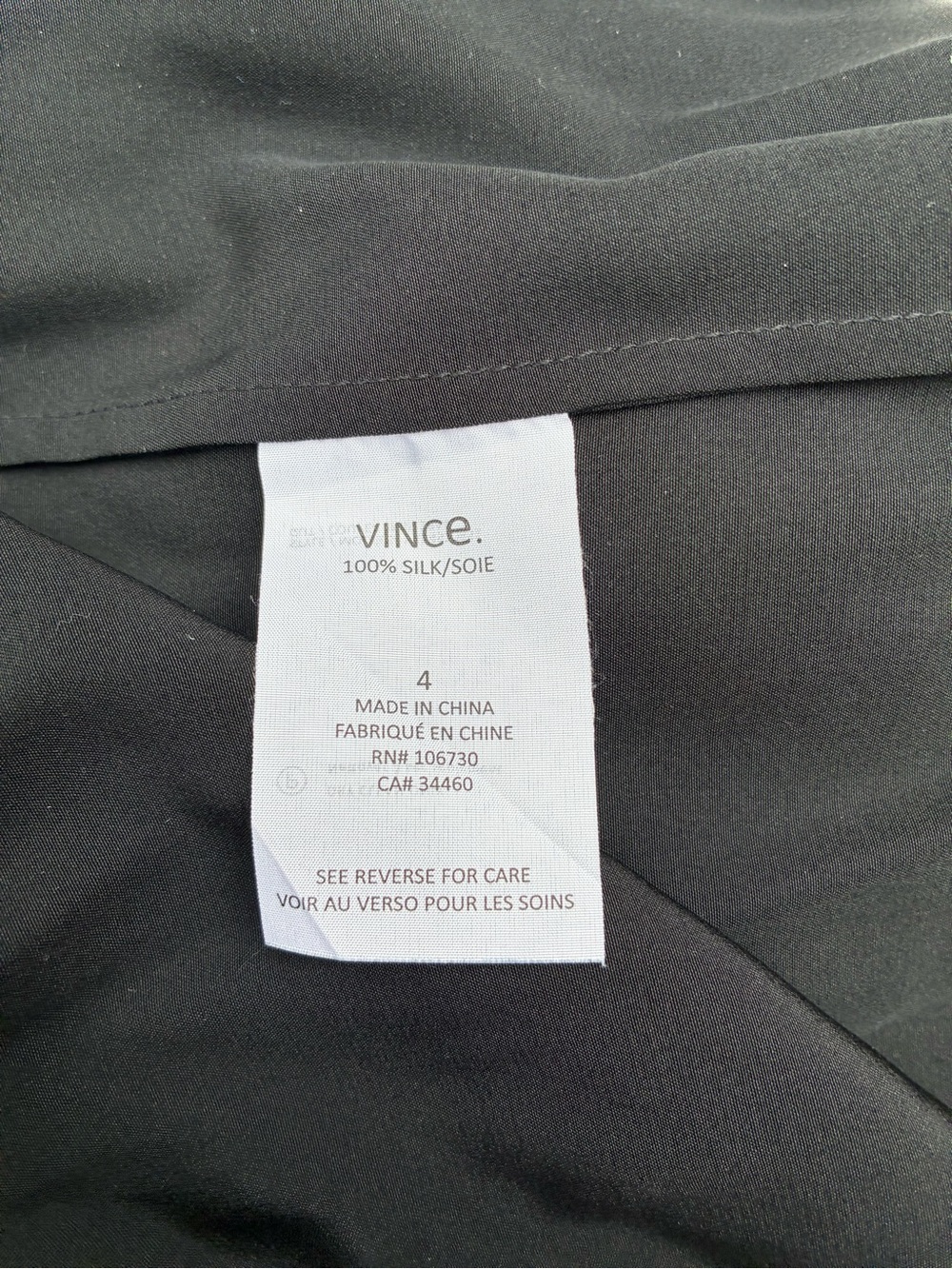 VINCE Silk Sleeveless Jumpsuit Color Black Size US 4 - Picture 7 of 9